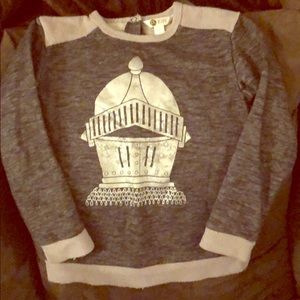 PL Kids silver and grey armor print sweater